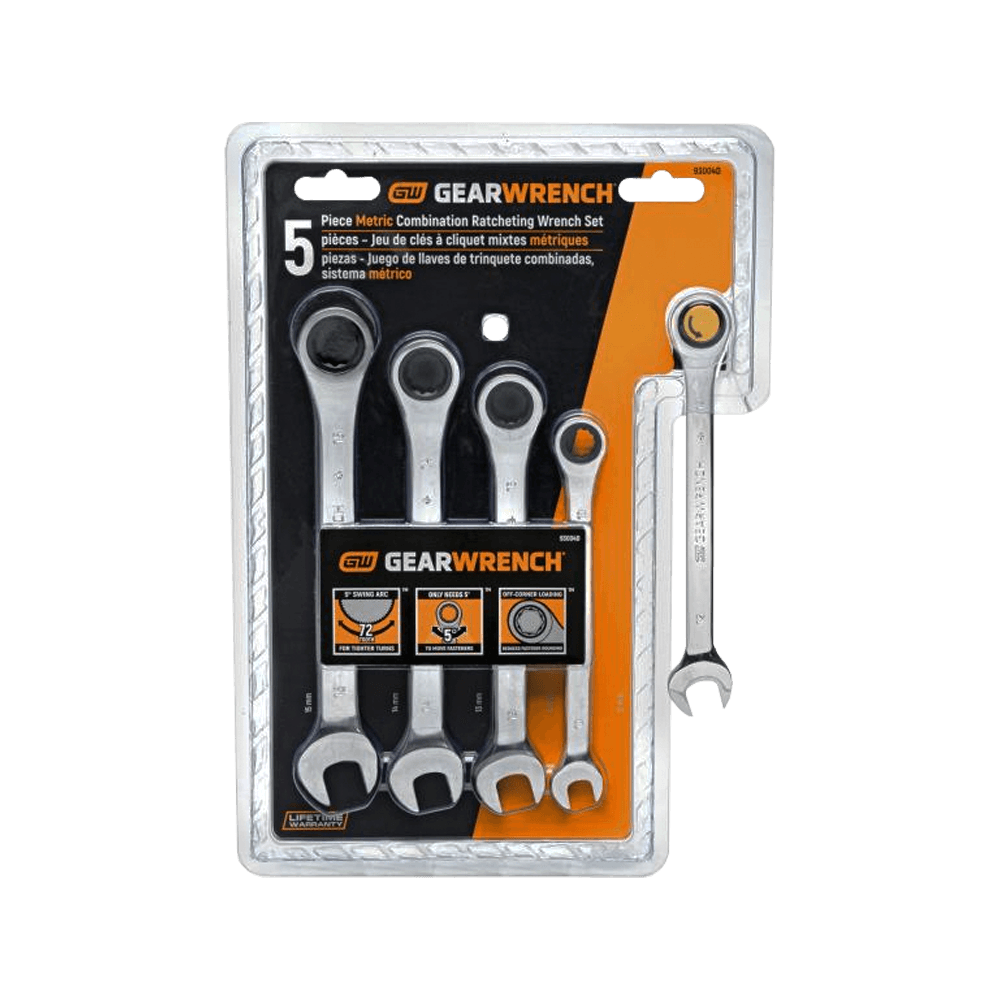 Juego de Llaves Combinada con Matraca GearWrench 93004d 5 PZAS