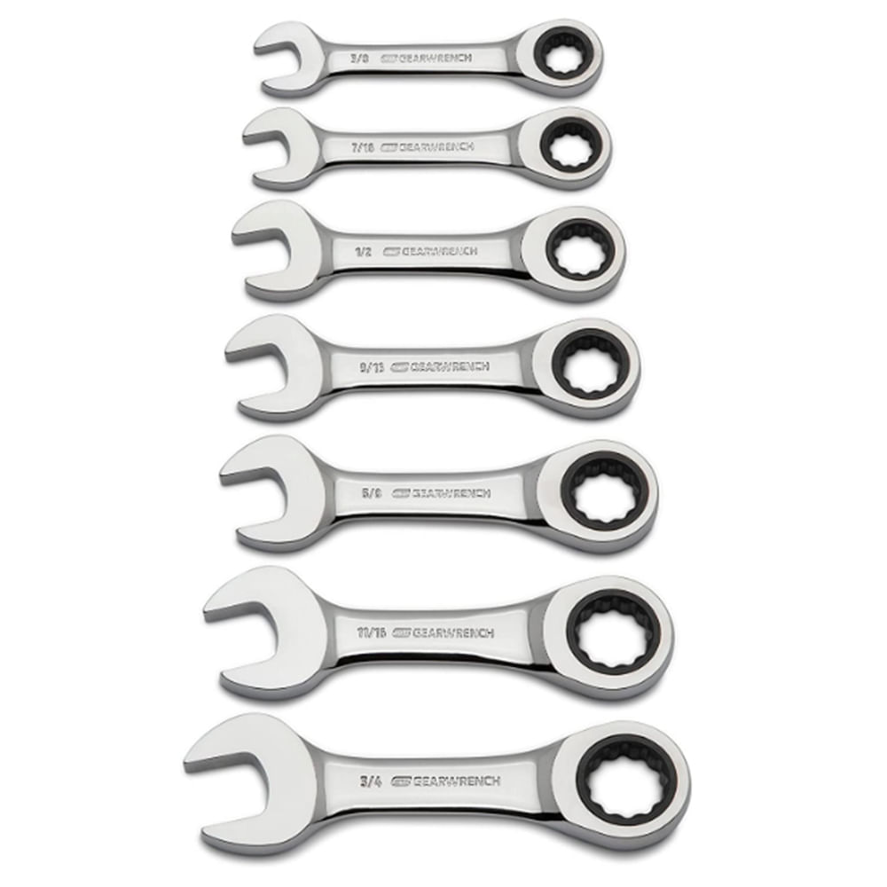 Foto 6 pulgar | Juego de Llaves Combinadas GearWrench 9507D Stubby 7 Piezas