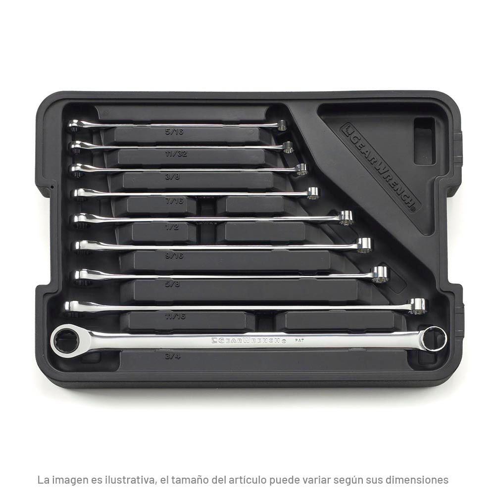 Juego de Llaves Dobles con Matraca 9 Piezas Gearwrench 8599