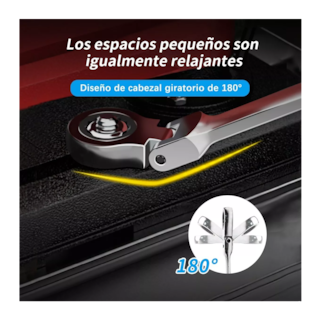 Foto 2 | Llave Inglesa Combinada Tipo Matraca Ajustable Goxawee 12 Piezas, Plata