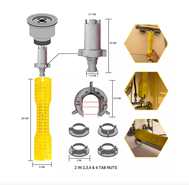 Foto 2 | 8 En1 Llave Multifunciones Instalador De Fregadero,reparació Wünd