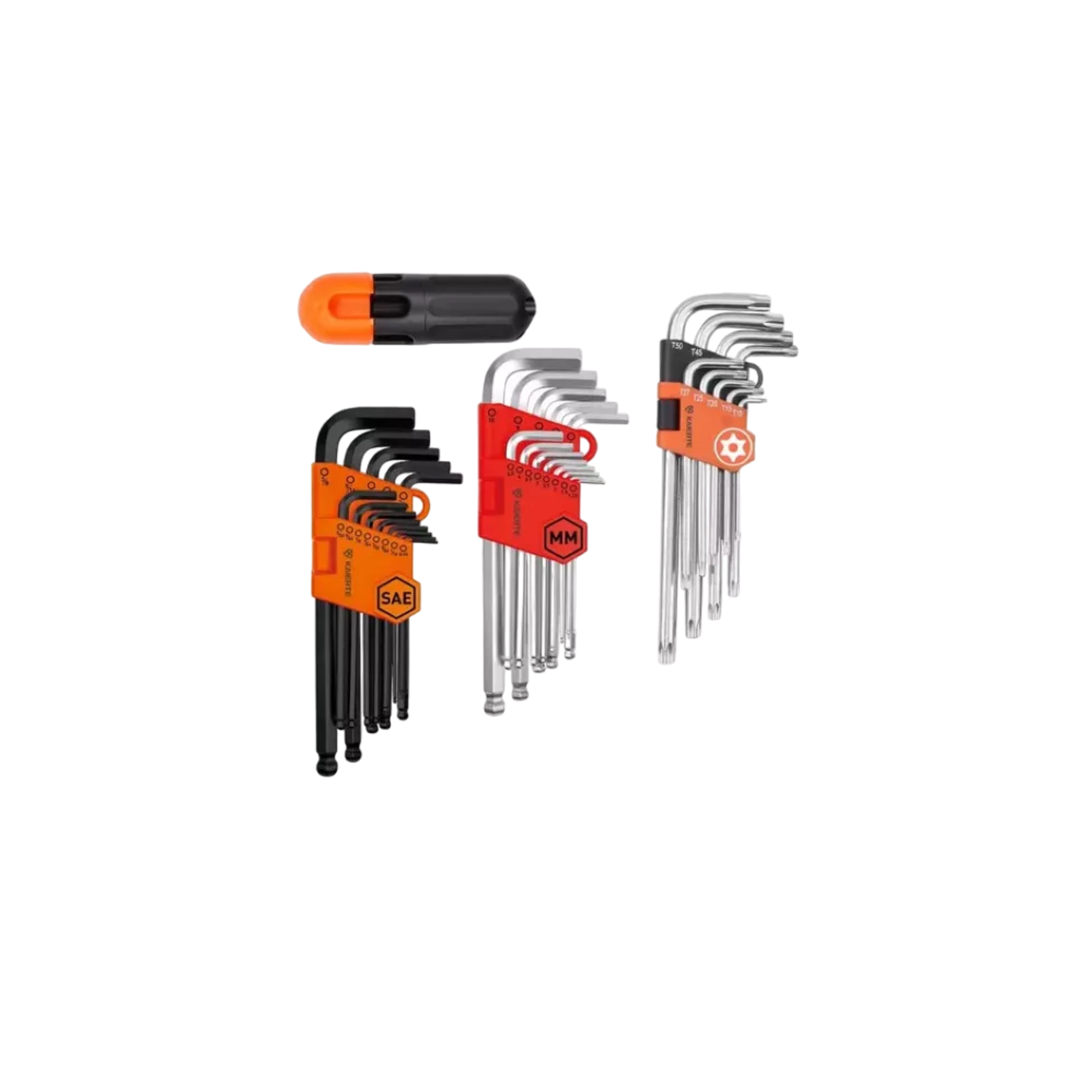 Juego De Llaves Allen Pulgadas Y Métricas 36 Pcs, Negro Plata Rojo Naranja