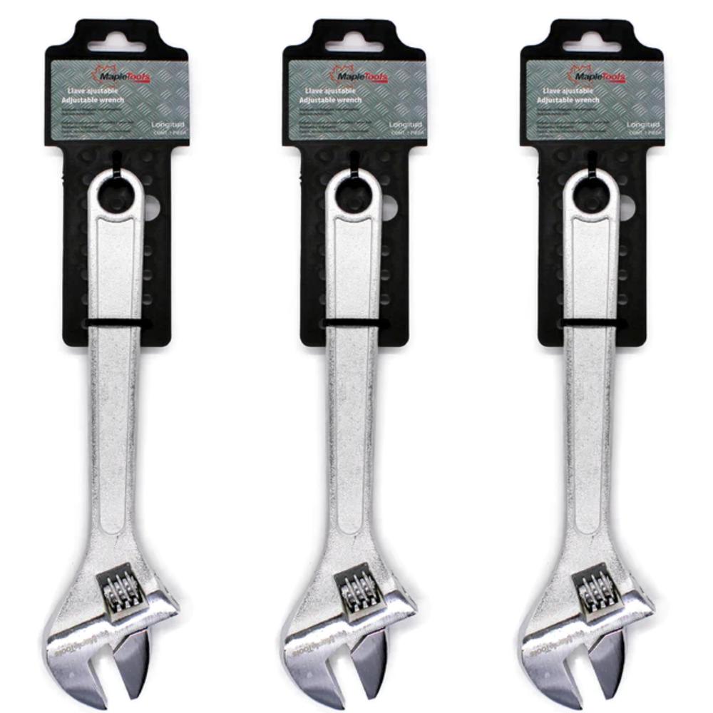 Foto 2 pulgar | Llave Ajustable Perica Maple Tools Cromada 12 '' 3 piezas