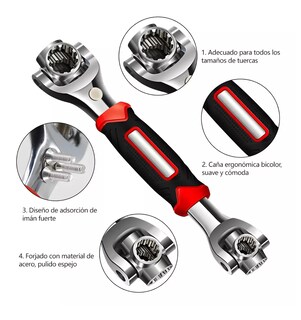 Foto 3 | Llave Inglesa 8 en 1 Multiusos 2 Piezas