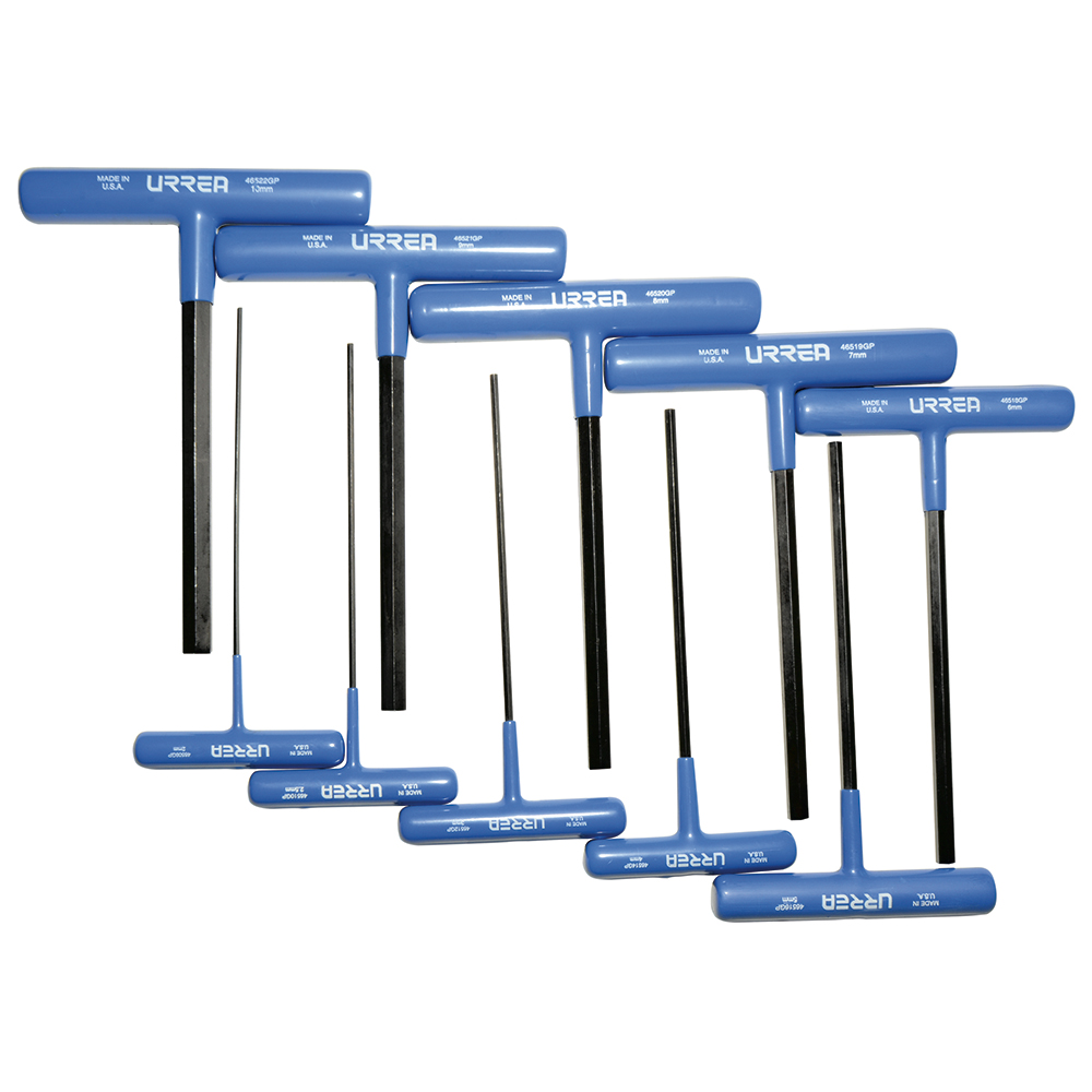 Juego De Llaves Hexagonales Cortas Tipo ''t'' Ergonómicas, Métricas, 10 Piezas Urrea