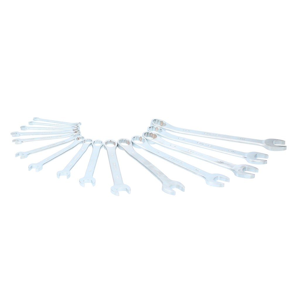 Juego De Llaves Combinadas Satinadas Métricas, 12 Puntas, 15 Piezas Surtek