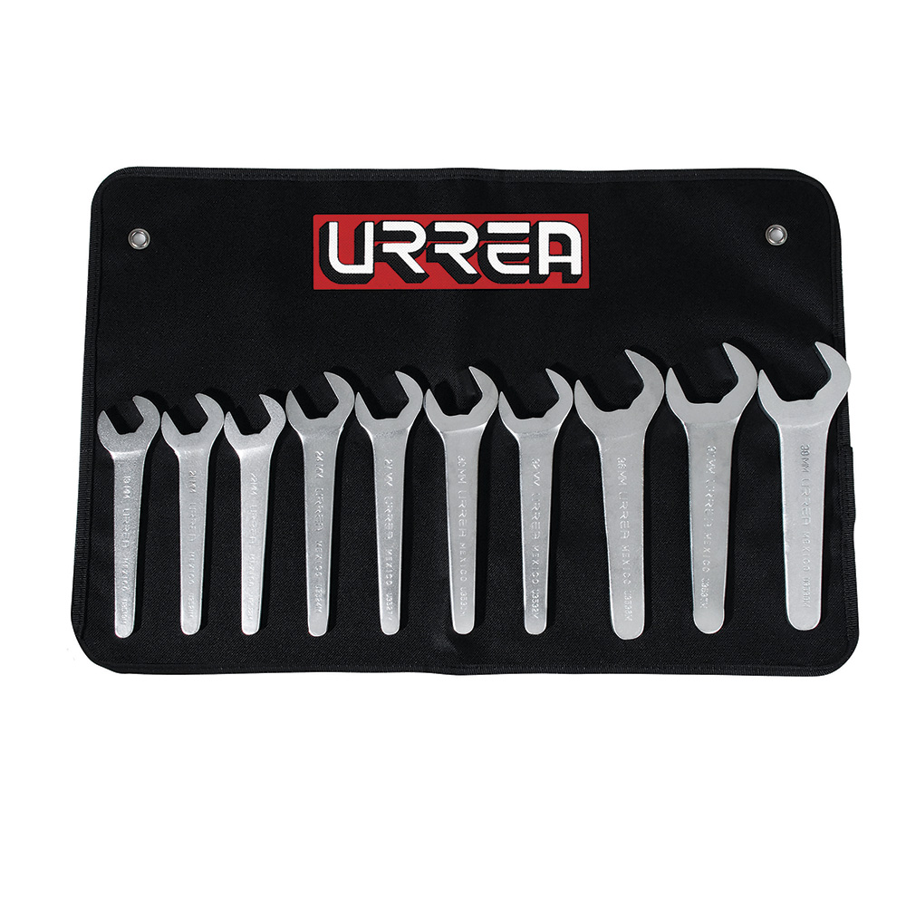 Juego De Llaves De Servicio Satinadas Métricas, 10 Piezas Urrea