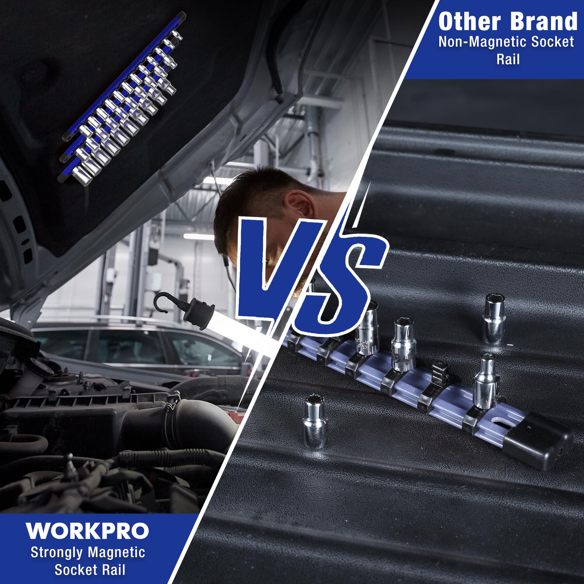 Foto 4 pulgar | Organizador De Enchufes Workpro Magnético De Aleación De Aluminio De 3 Piezas - Venta Internacional.