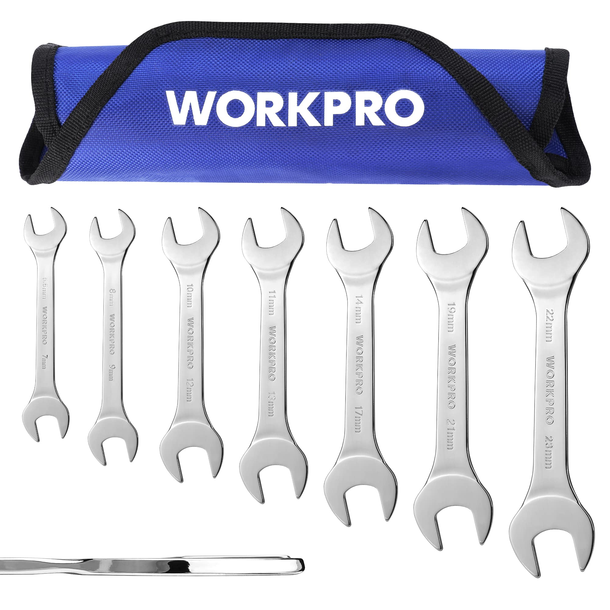 Juego De Llaves Workpro Métricas Superfinas Con Extremo Abierto De 5,5 A 23 Mm, 7 Piezas - Venta Internacional.
