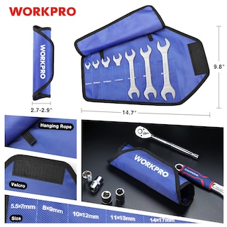 Foto 6 | Juego De Llaves Workpro Métricas Superfinas Con Extremo Abierto De 5,5 A 23 Mm, 7 Piezas - Venta Internacional.