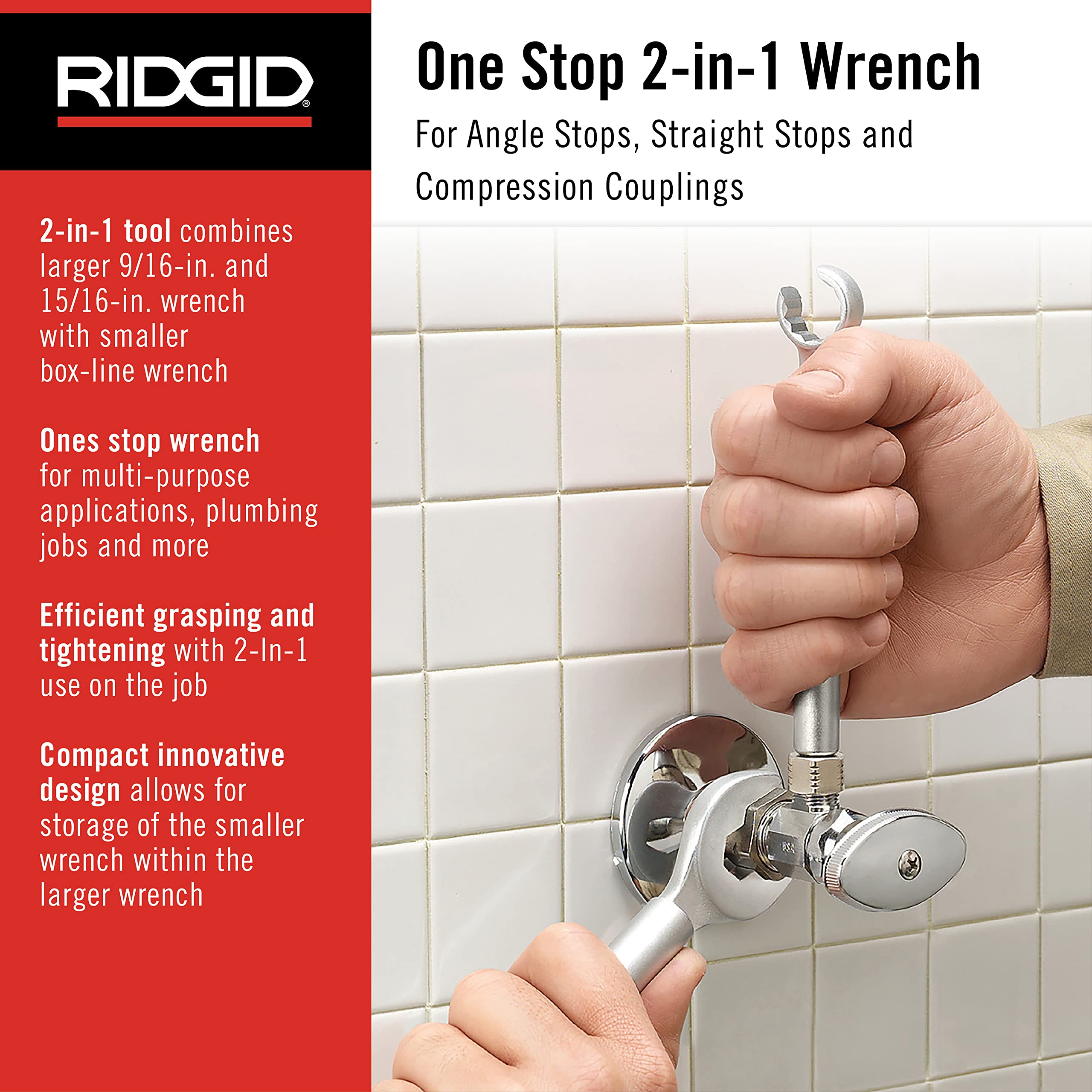 Foto 2 | Llave Ridgid 27023 Modelo 2002 One Stop 2 En 1 Para Fontanería - Venta Internacional.
