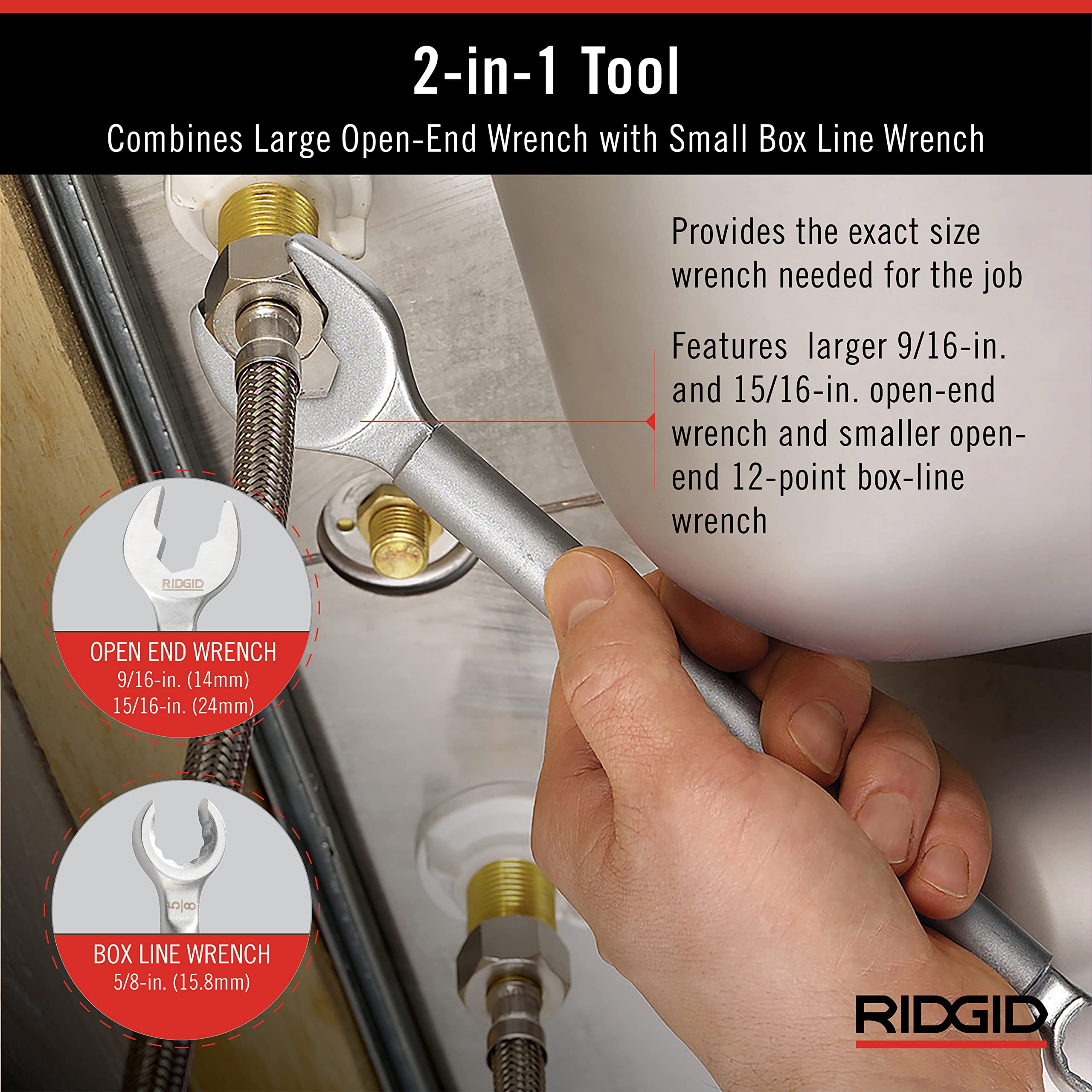 Foto 3 | Llave Ridgid 27023 Modelo 2002 One Stop 2 En 1 Para Fontanería - Venta Internacional.