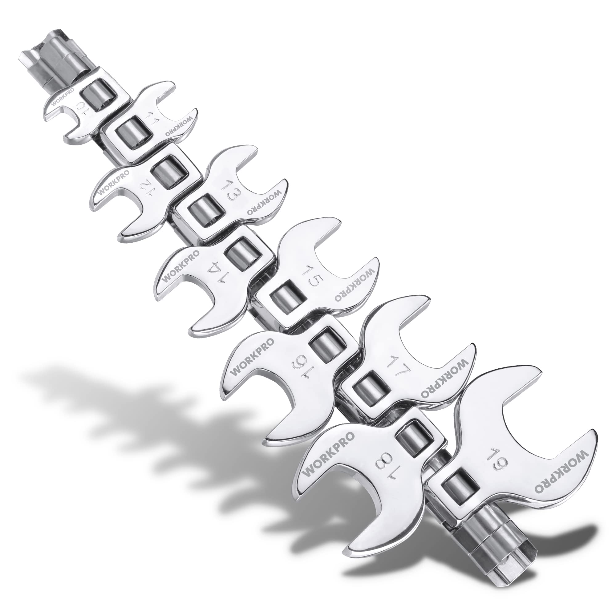 Juego De Llaves Crowfoot Workpro 3/8 Drive, 10 Piezas, 10-19 Mm - Venta Internacional.
