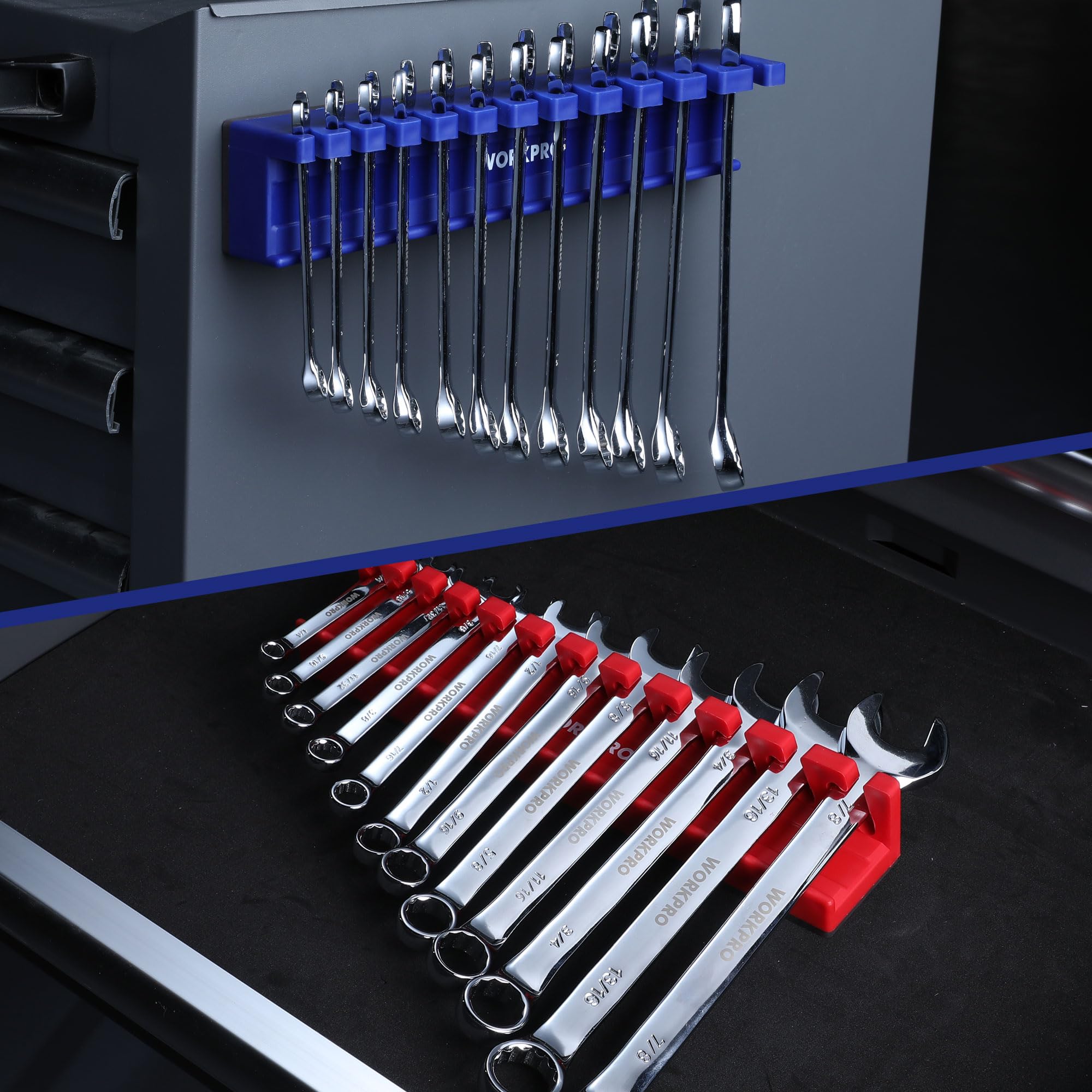 Foto 8 pulgar | Organizador De Llaves Workpro Magnetic 24 Ranuras Sae De 9 Mm A 20 Mm - Venta Internacional.