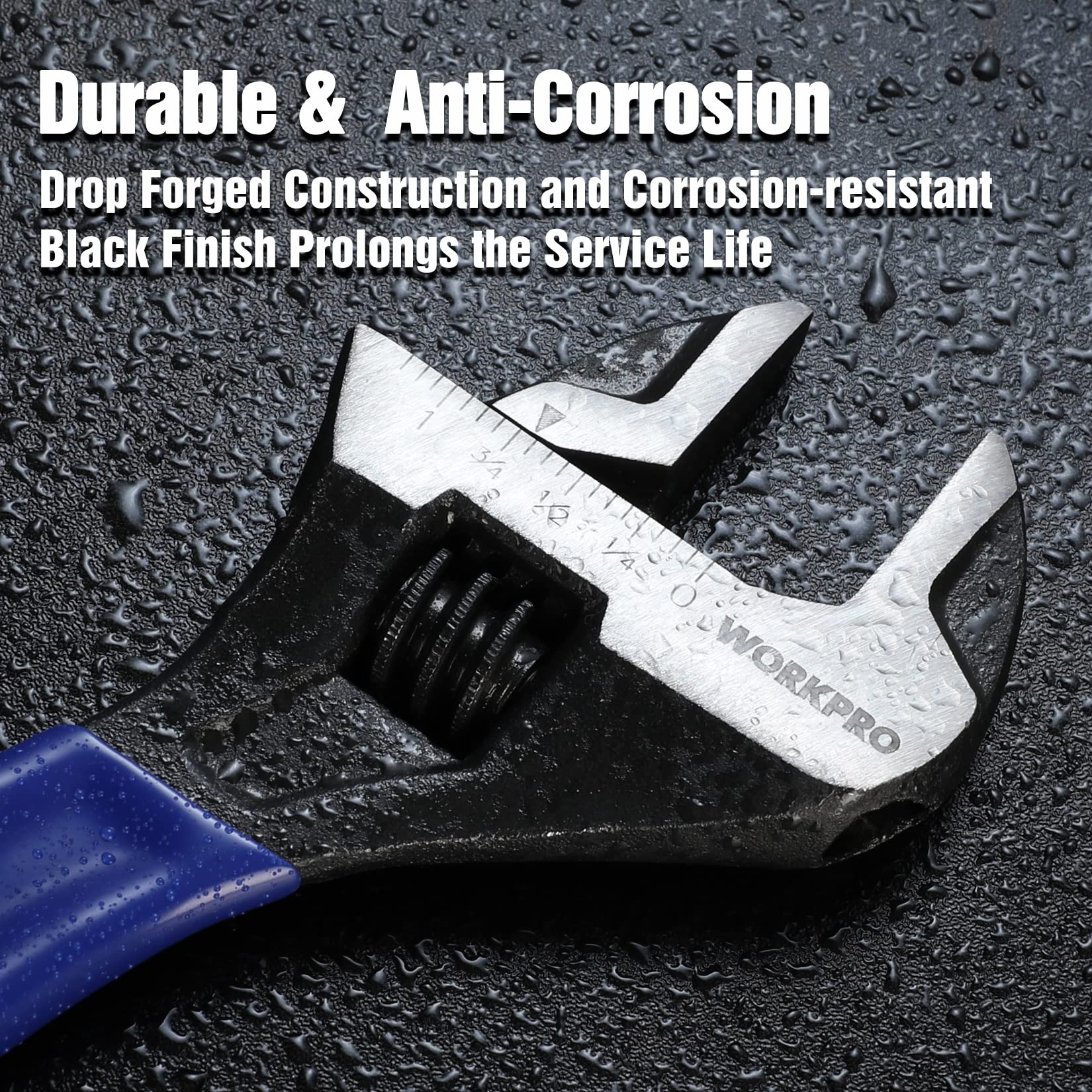 Foto 5 | Llave Ajustable Workpro De 20 Cm De Ancho, Mordaza Cr-v, Acero - Venta Internacional.