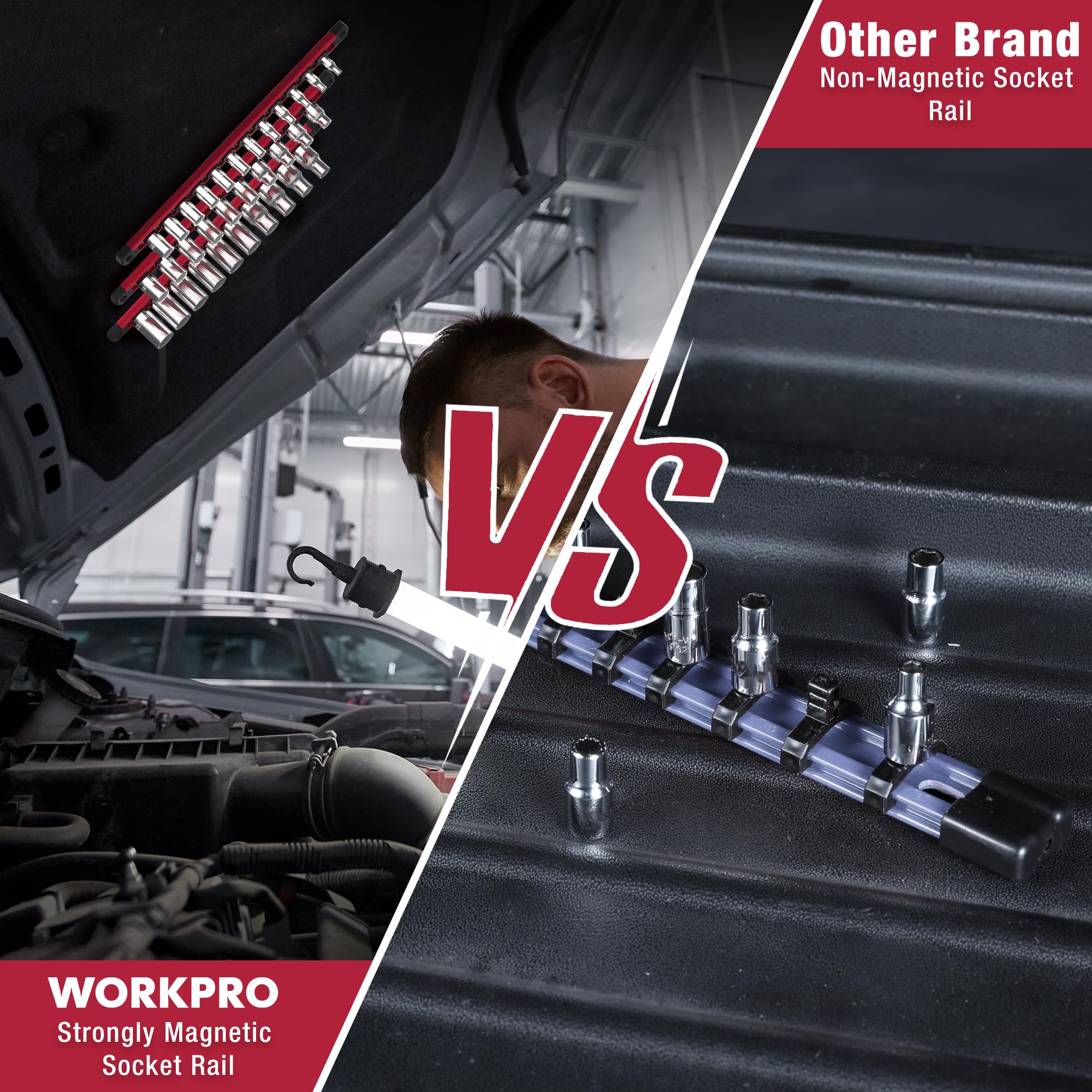 Foto 4 pulgar | Set Organizador De Enchufes Workpro Magnetic De Aluminio De 3 Piezas - Venta Internacional.