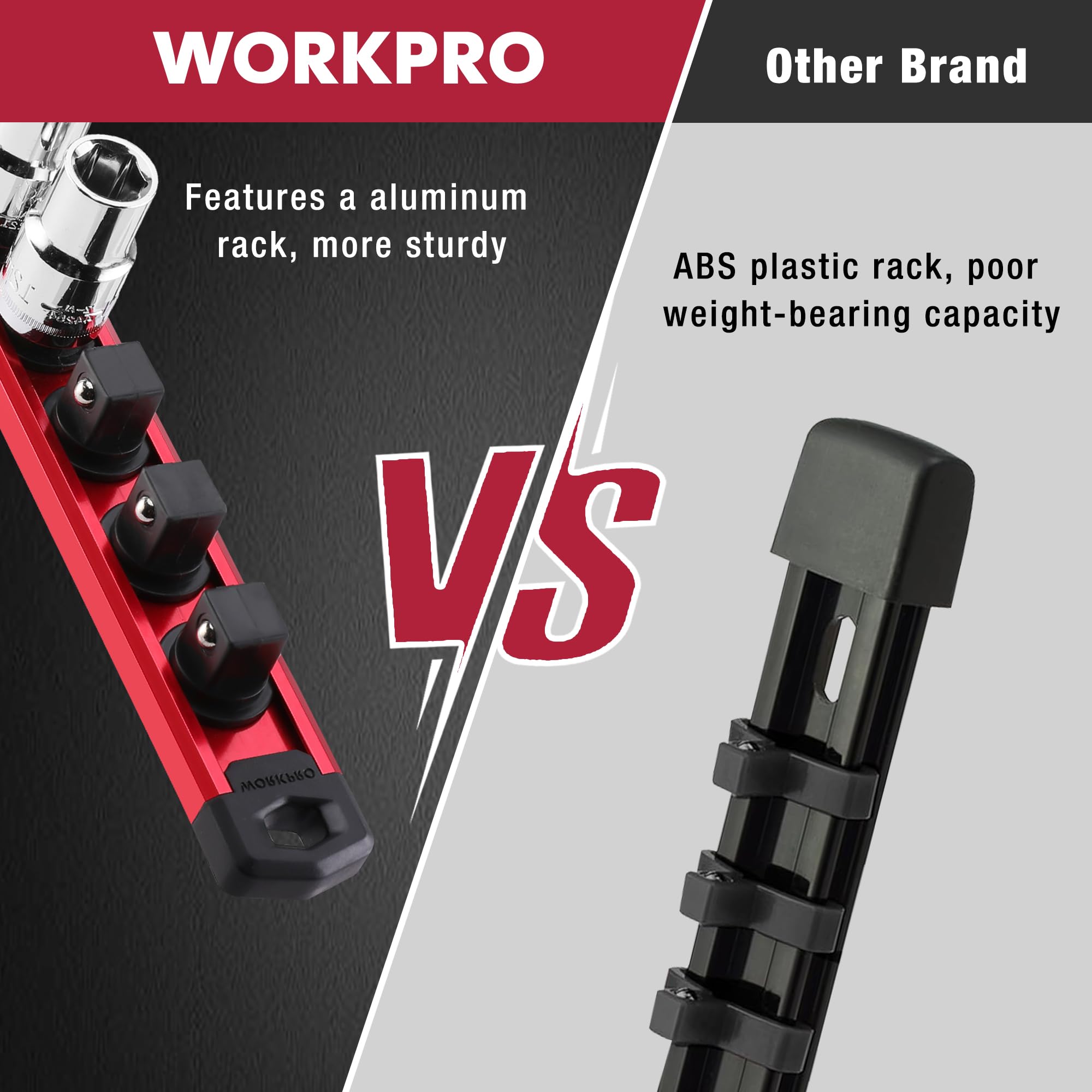Foto 4 | Set Organizador De Enchufes Workpro Magnetic De Aluminio De 3 Piezas - Venta Internacional.