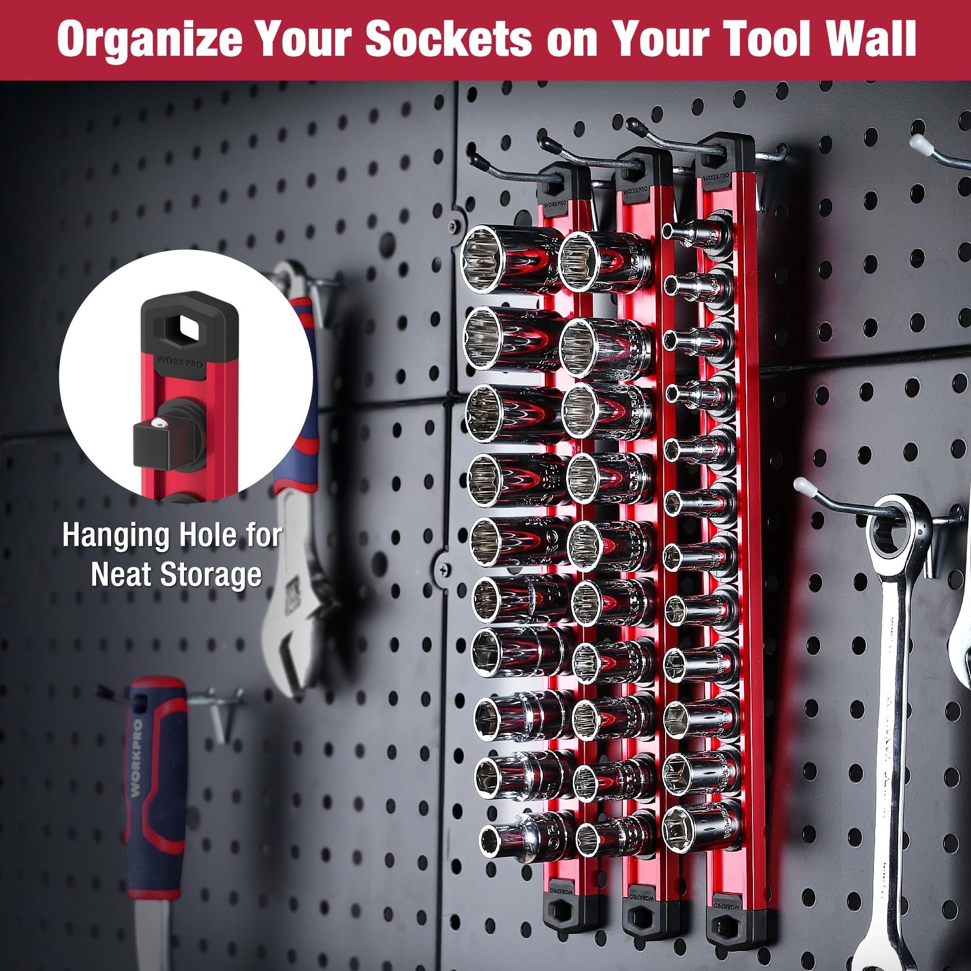 Foto 8 pulgar | Set Organizador De Enchufes Workpro Magnetic De Aluminio De 3 Piezas - Venta Internacional.