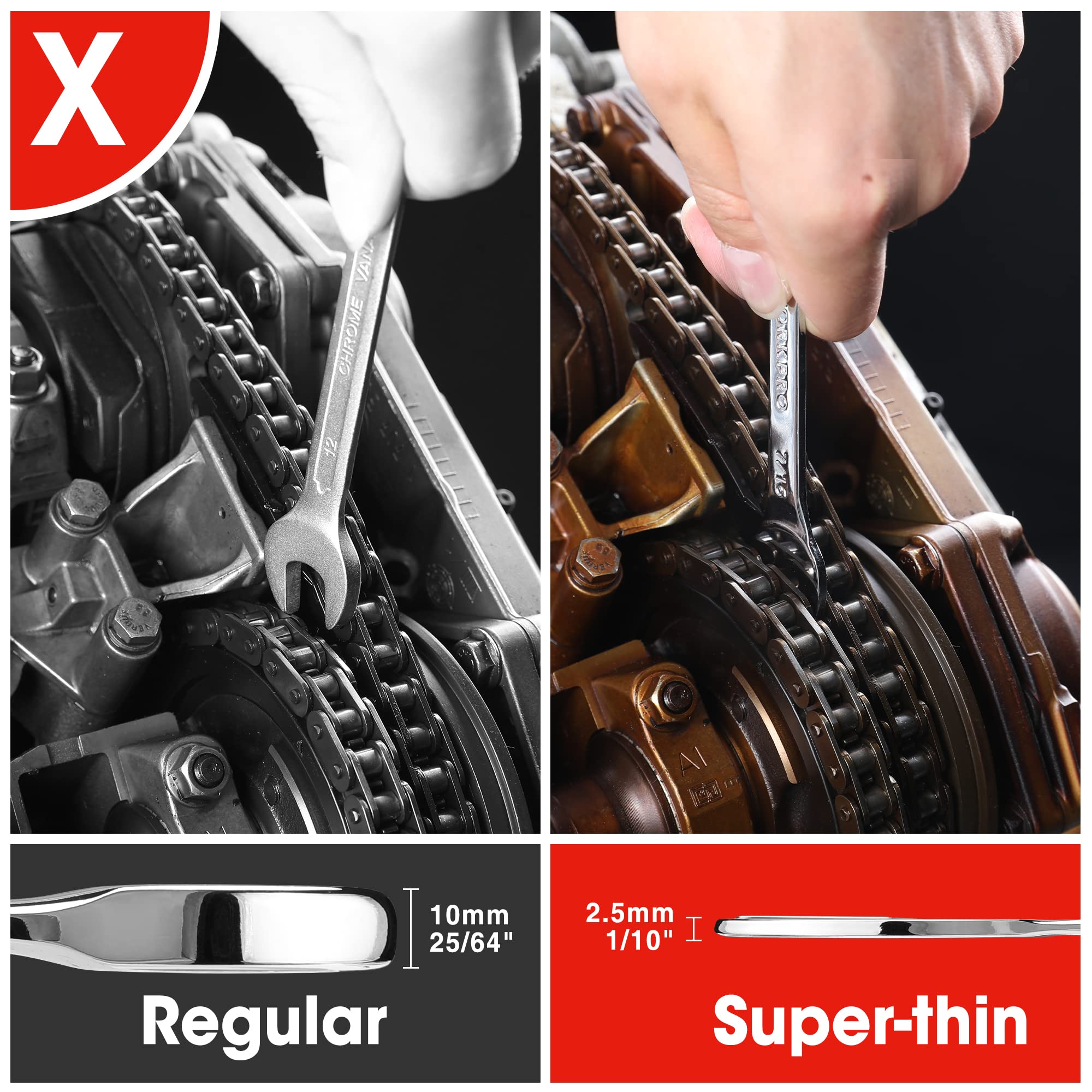 Foto 5 pulgar | Juego De Llaves Workpro Sae Superfinas Con Extremo Abierto, 7 Piezas De 6 A 27 Mm Con Bolsa - Venta Internacional.
