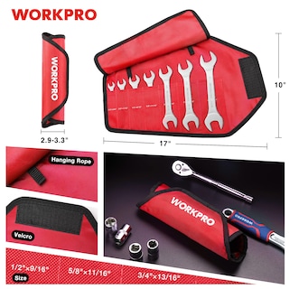 Foto 6 | Juego De Llaves Workpro Sae Superfinas Con Extremo Abierto, 7 Piezas De 6 A 27 Mm Con Bolsa - Venta Internacional.