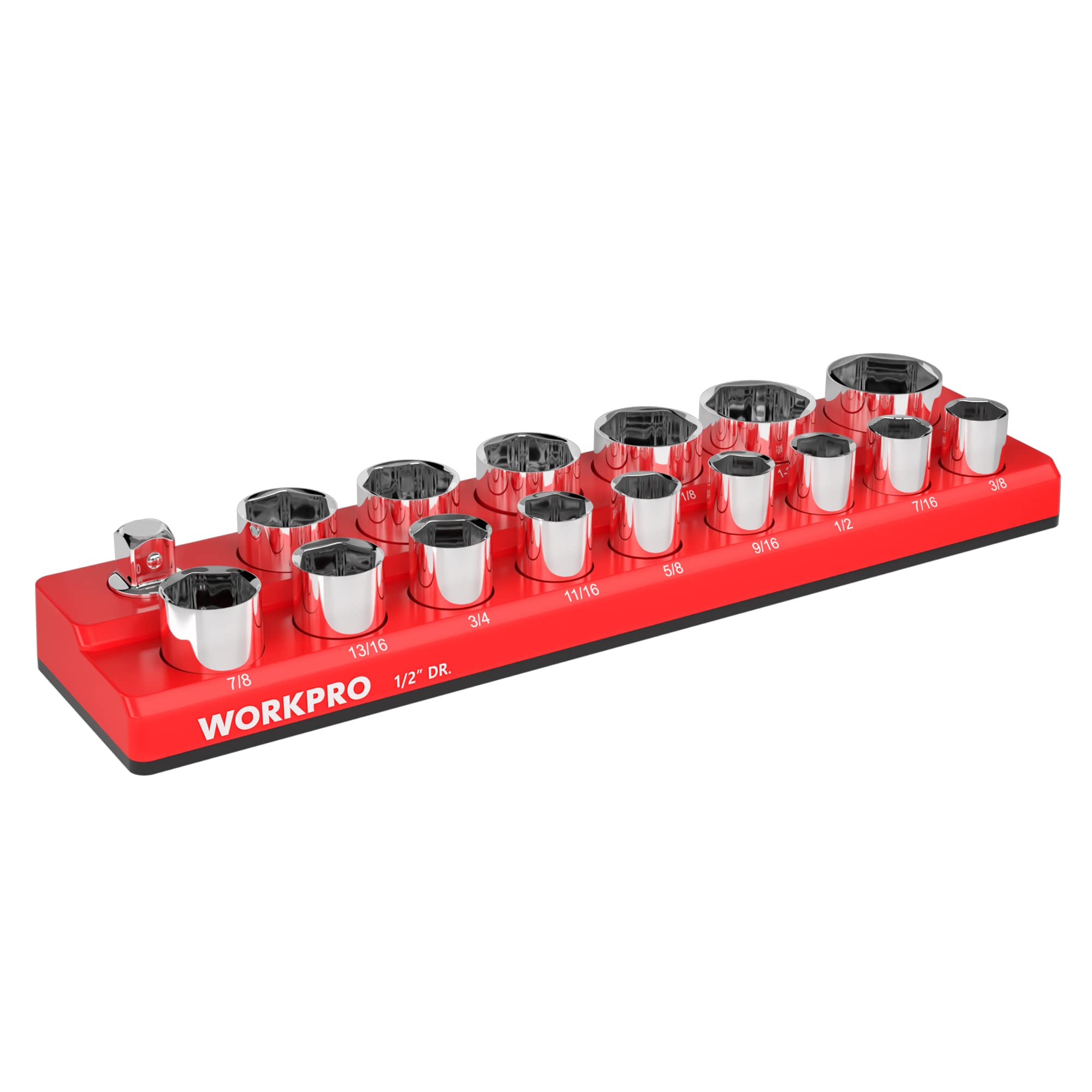 Organizador De Enchufes Workpro Magnético Sae 16 De 1/2 Pulgada - Venta Internacional.