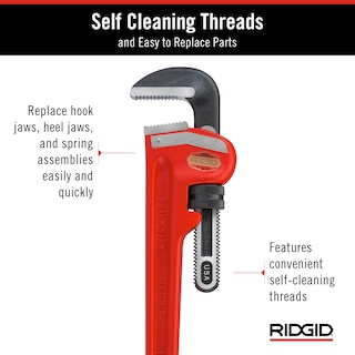 Foto 7 | Llave Para Tubos Ridgid 31035 De Alta Resistencia, Recta, 36 Cm, Roja - Venta Internacional.