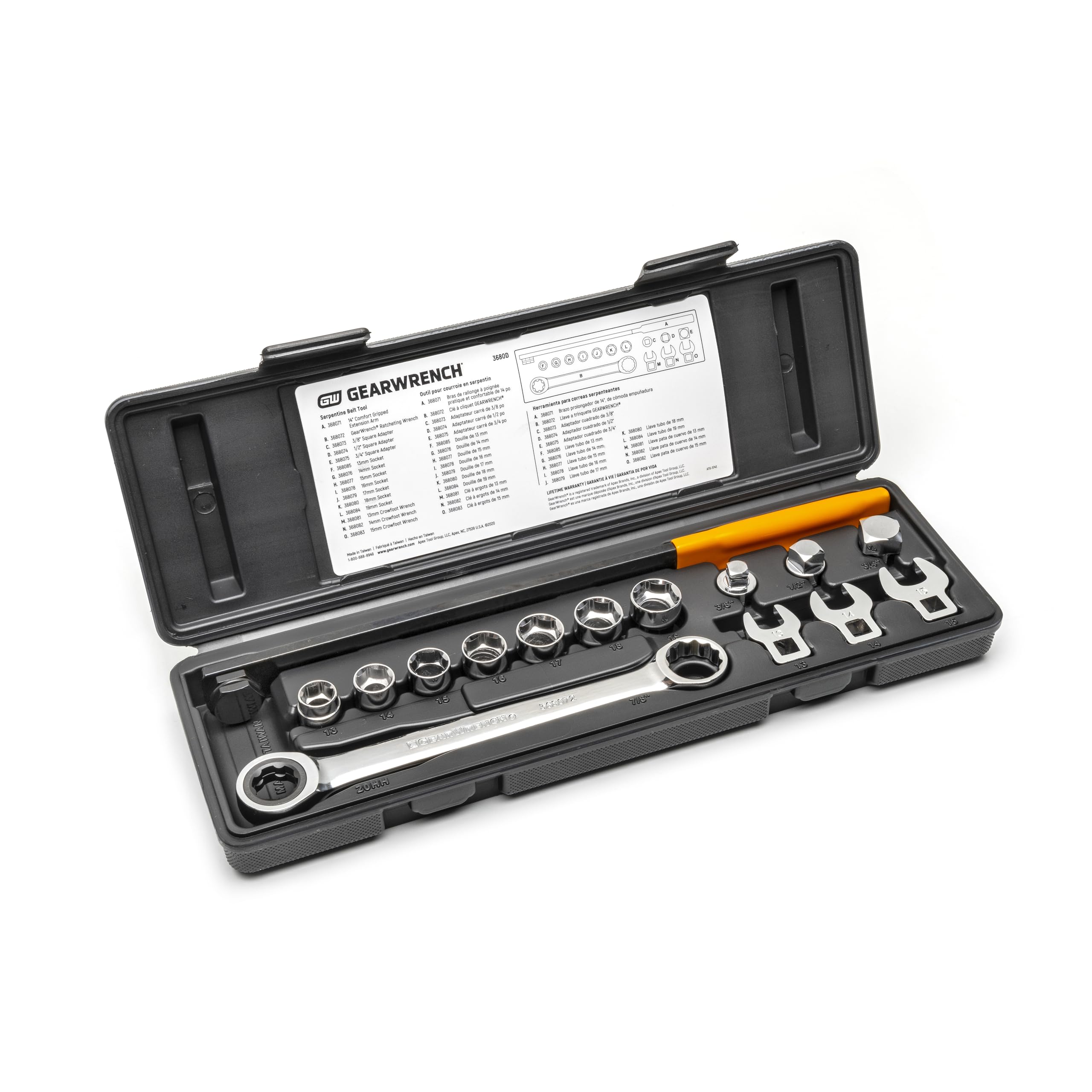 Foto 3 pulgar | Juego De Herramientas Gearwrench, Correa Serpentina Con Trinquete, 15 Piezas - Venta Internacional.