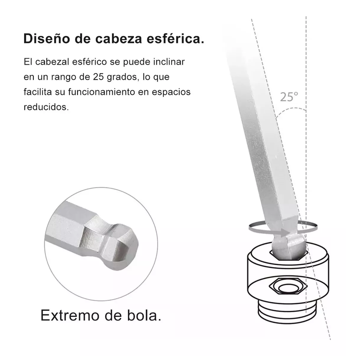 Foto 3 pulgar | Juego De Llaves Allen Lab.g Pulgadas Y Métricas 36 Pcs, Plata Negro