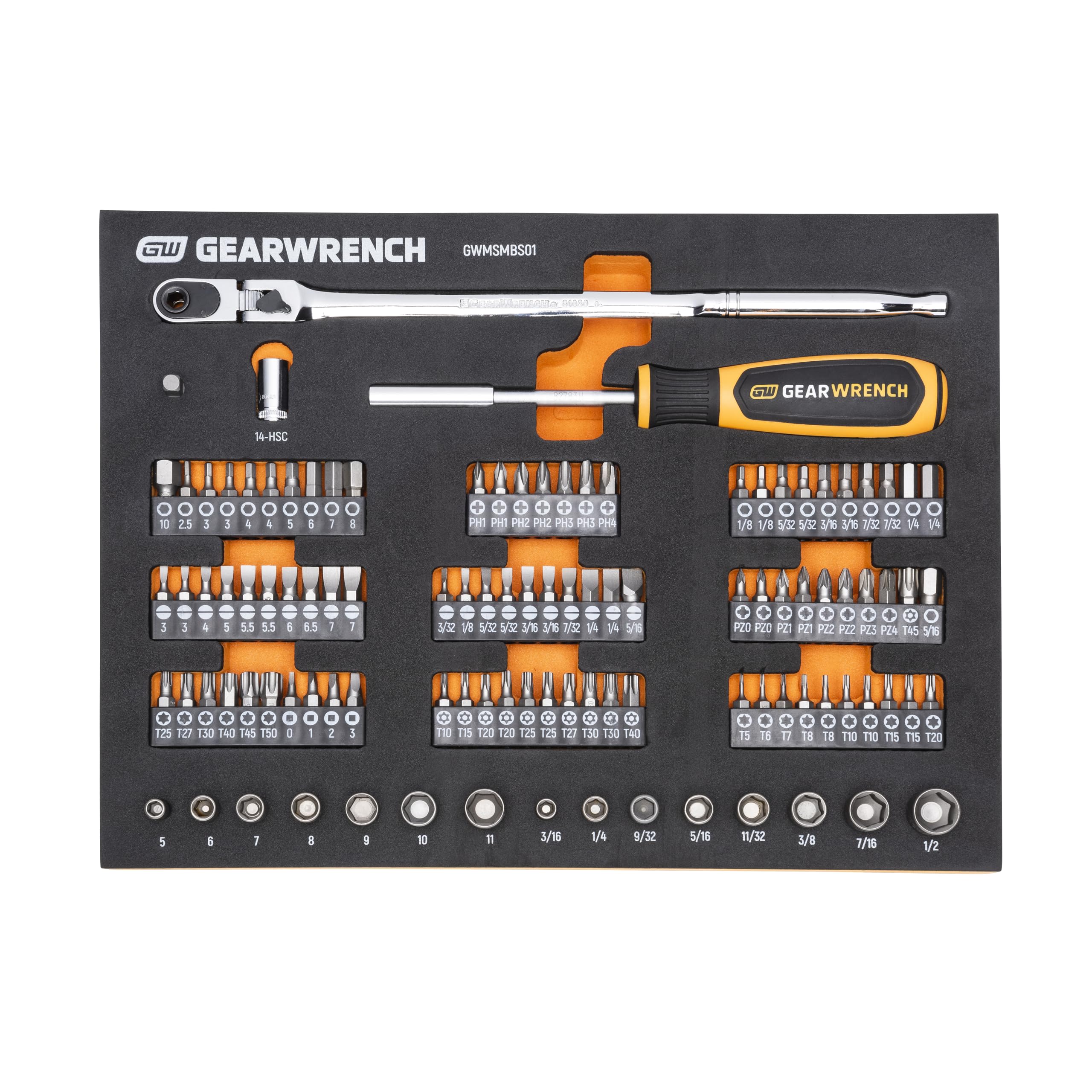 Foto 2 pulgar | Juego De Herramientas Gearwrench, 105 Piezas, 1/4 Pulgadas, Cabeza Delgada Con Bandeja - Venta Internacional.