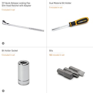Foto 5 | Juego De Herramientas Gearwrench, 105 Piezas, 1/4 Pulgadas, Cabeza Delgada Con Bandeja - Venta Internacional.
