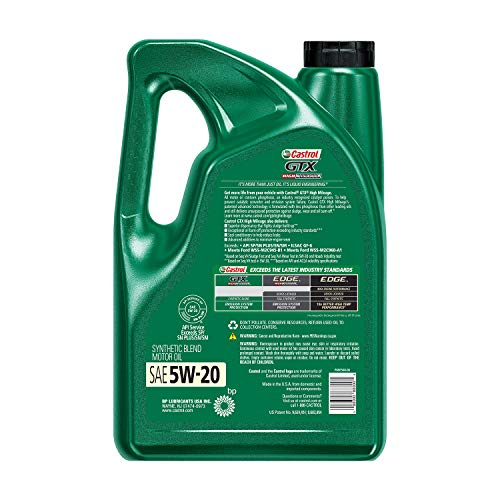 Foto 2 | Aceite De Motor Castrol Gtx High Mileage 5w-20, 5 Cuartos - Venta Internacional.