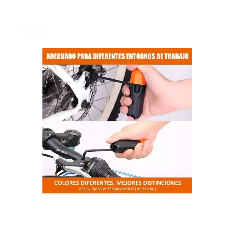 Foto 5 pulgar | Juego De Llaves Allen Pulgadas Y Métricas 36 Pcs, Belug Negro Plata Rojo Naranja