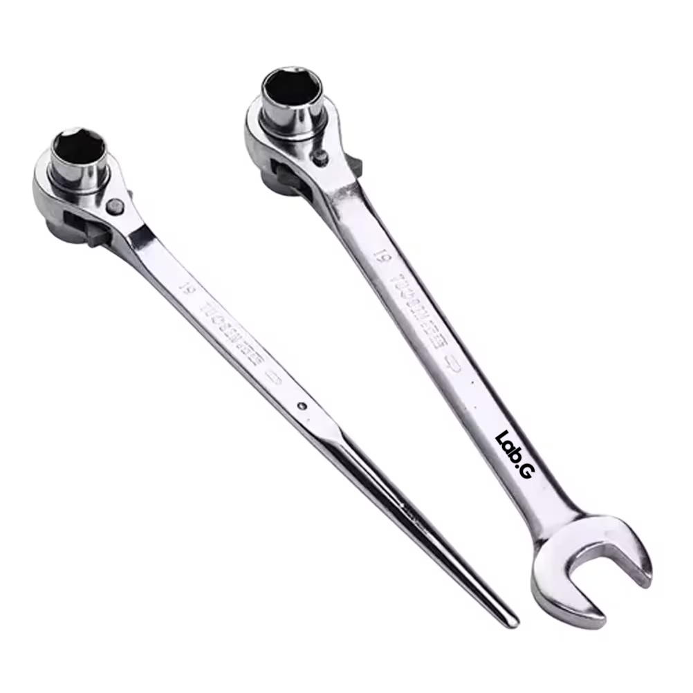 Foto 2 pulgar | Llave De Trinquete Para Andamios Lab.g Durable - (19 Mm, 22 Mm) Color Plata