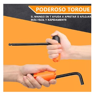 Foto 4 | 36pcs Juego De Llaves Allen Pulgadas Y Métricas, Belug Plata Negro