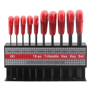 Foto 1 | Juego De Llaves Hexagonales Con Mango T, 10 Piezas Eo Safe Imports Esi-18673 Rojo