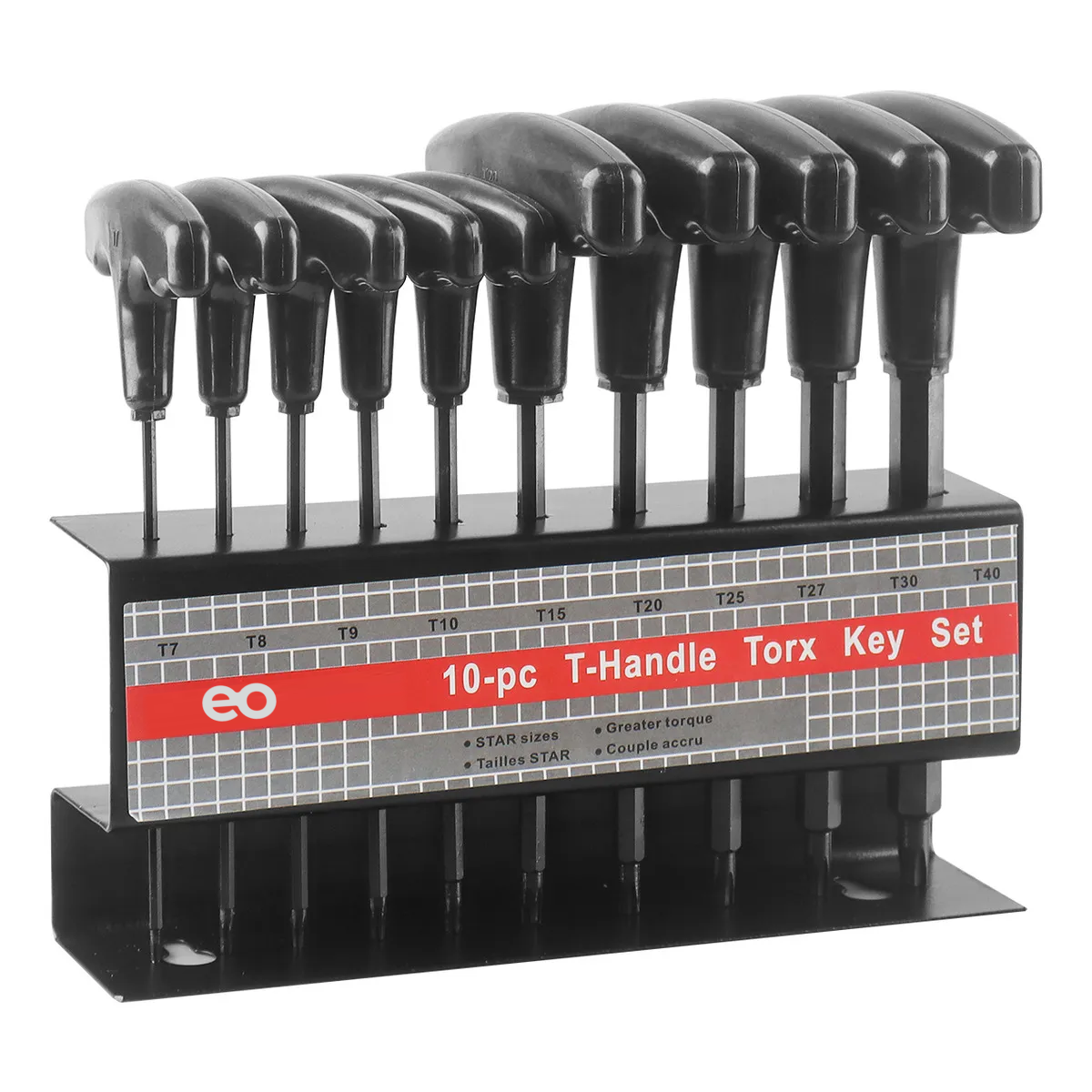 Juego De Llaves Torx Milimetricas Largas Mango 10 Piezas Eo Safe Imports Esi-18671 Negro