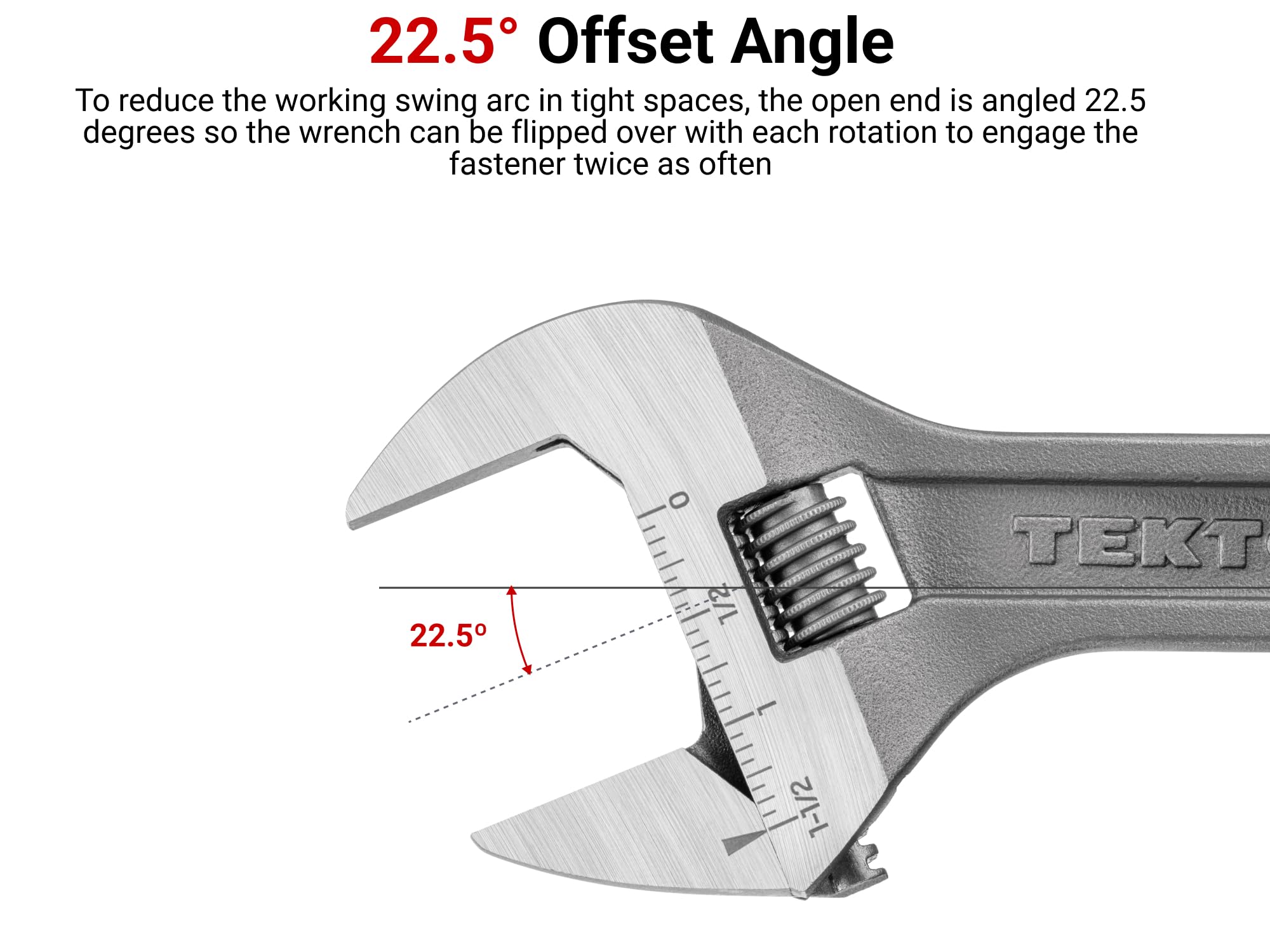 Foto 6 pulgar | Llave Ajustable Tekton Con Capacidad De Mordaza De 15-38 Mm Wsa04122 - Venta Internacional.