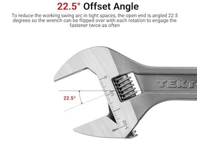 Foto 5 | Llave Ajustable Tekton Con Capacidad De Mordaza De 15-38 Mm Wsa04122 - Venta Internacional.