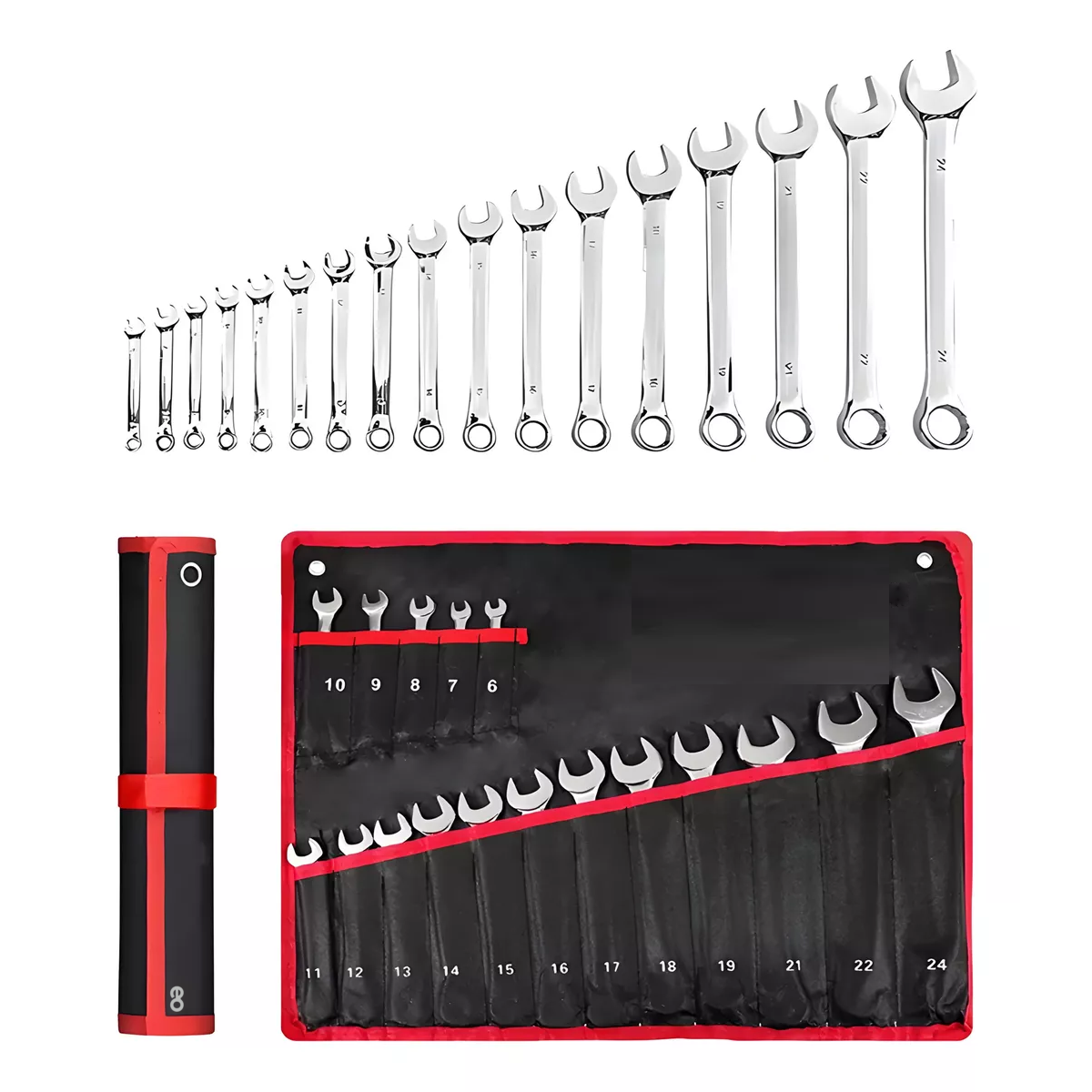 Foto 1 | Juego Herramientas 18pcs 6-24mm Kit De Llaves Combinadas Eo Safe Imports Esi-18726 Plata