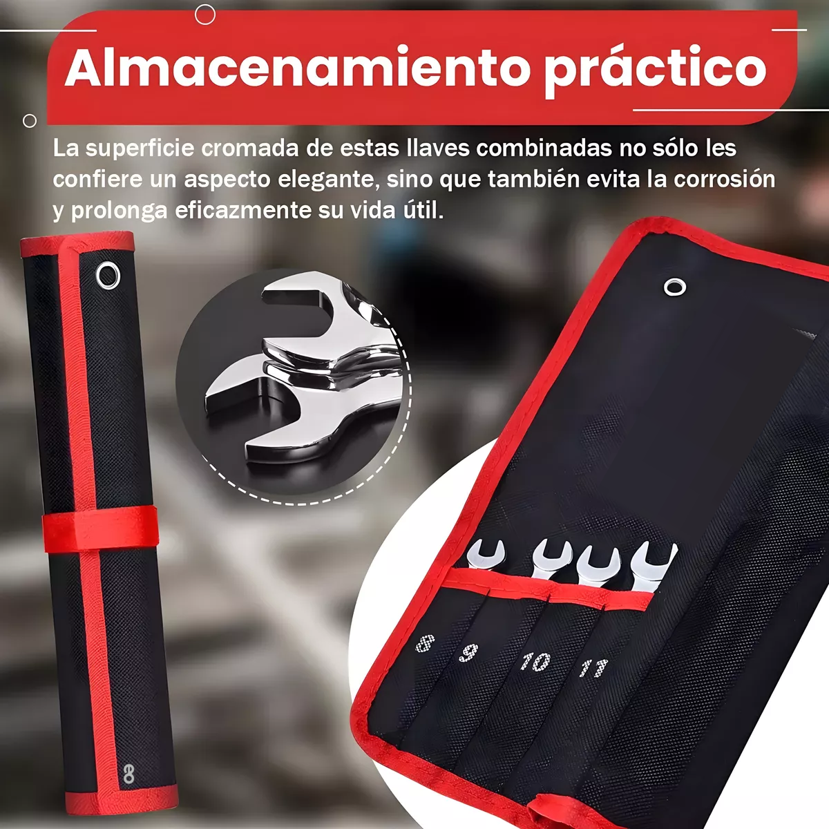 Foto 2 | Juego Herramientas 18pcs 6-24mm Kit De Llaves Combinadas Eo Safe Imports Esi-18726 Plata