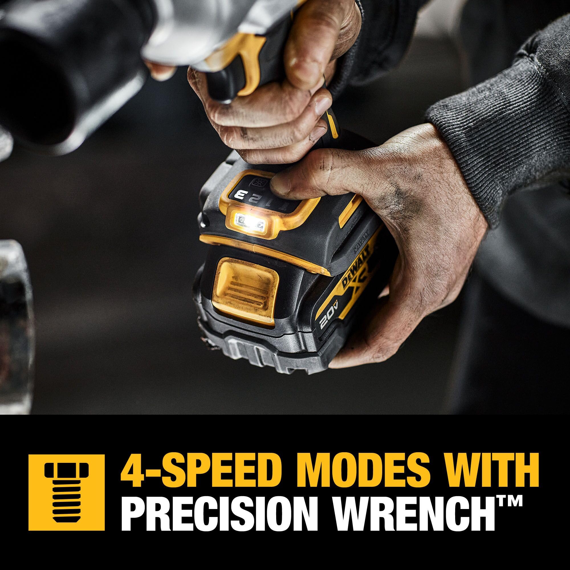 Foto 7 pulgar | Llave De Impacto Inalámbrica Dewalt 20 V Max 1/2 Hog Ring Con Batería - Venta Internacional.