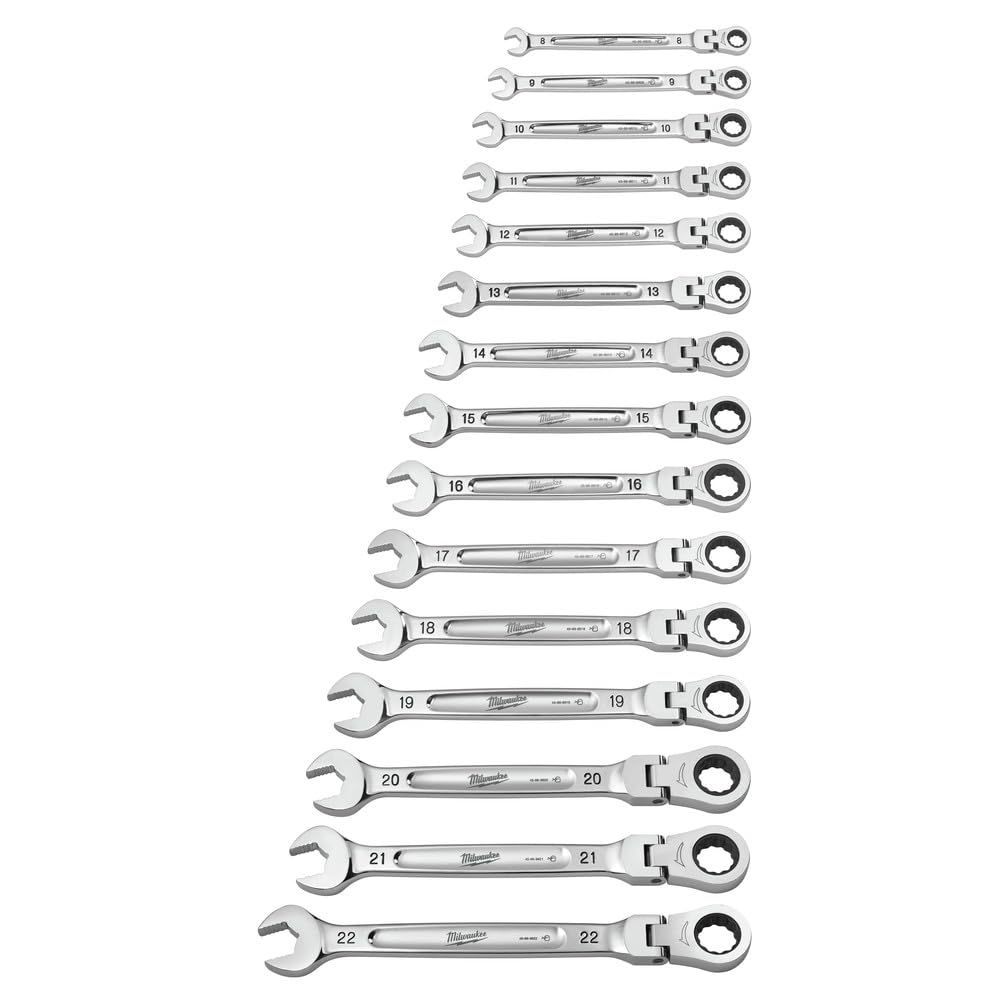 Foto 4 pulgar | Juego De Llaves Milwaukee De 15 Piezas Con Cabezal Flexible Métrico De 2.5°, Giro De Arco - Venta Internacional.