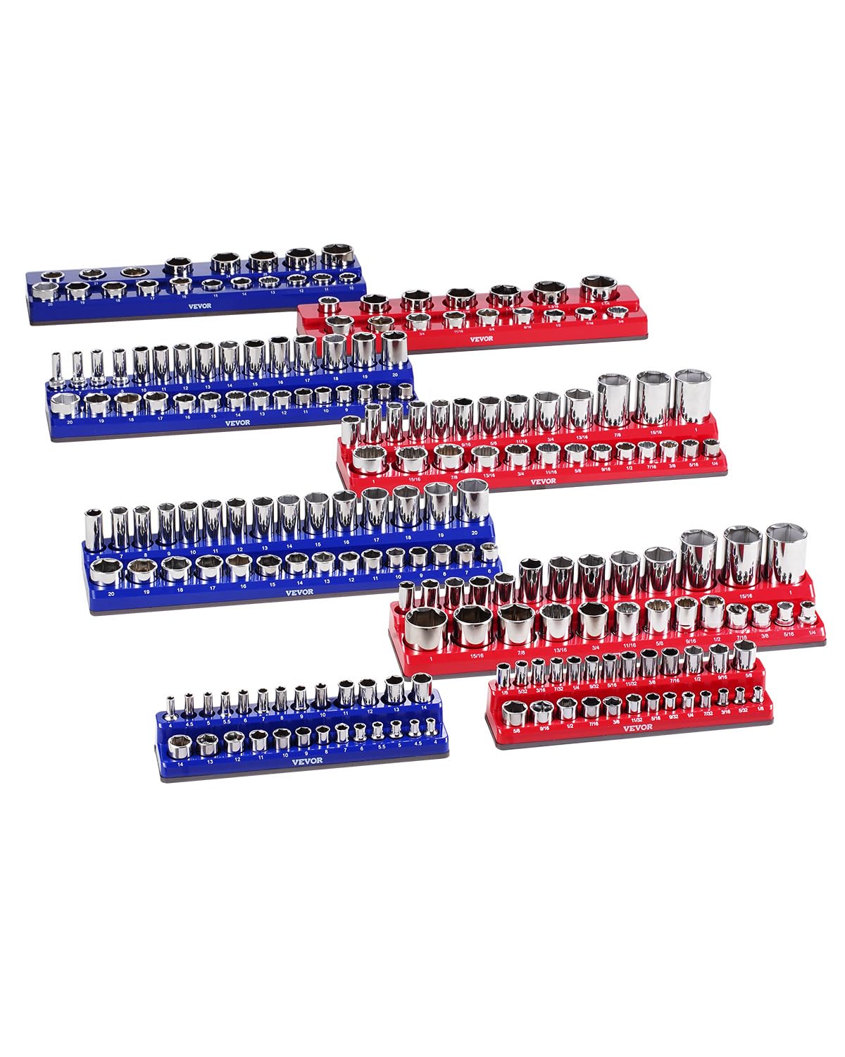 Foto 2 pulgar | Juego Organizador De Enchufes Vevor Magnetic, 8 Piezas De 1/4, 3/8 Y 1/2 Pulgadas - Venta Internacional.