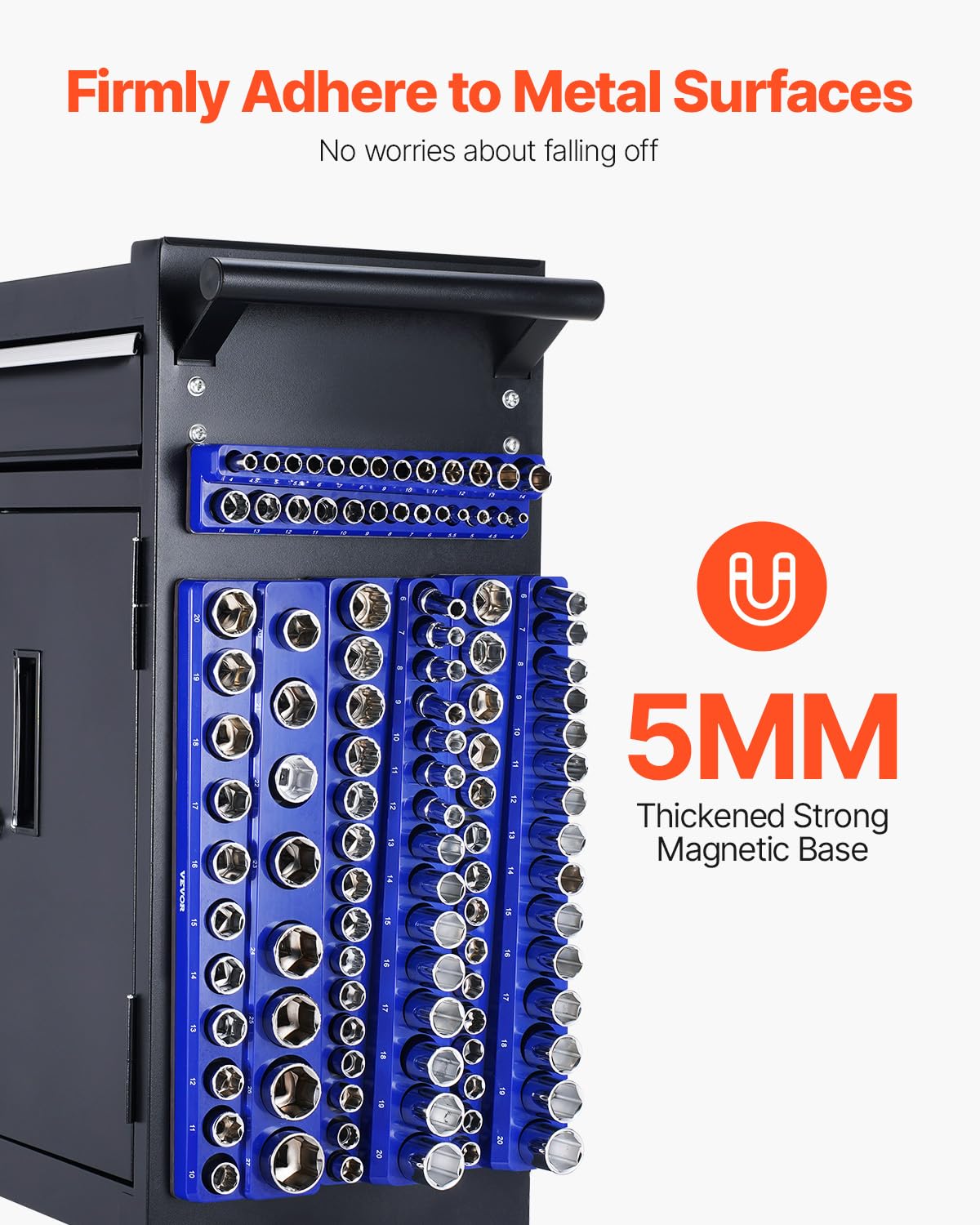 Foto 4 pulgar | Juego Organizador De Enchufes Vevor Magnetic, 8 Piezas De 1/4, 3/8 Y 1/2 Pulgadas - Venta Internacional.