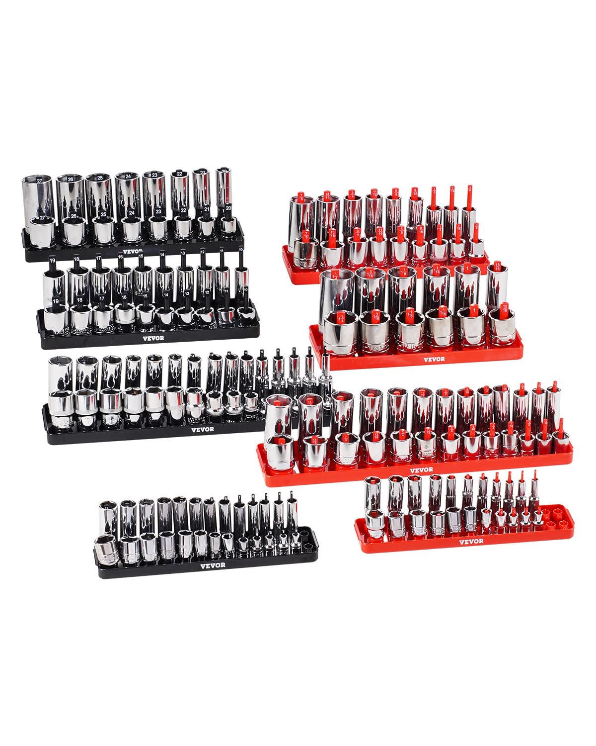 Foto 1 | Juego Organizador De Enchufes Vevor High-rod, 8 Piezas De 1/4, 3/8 Pulgadas Y 1/2 Pulgadas - Venta Internacional.
