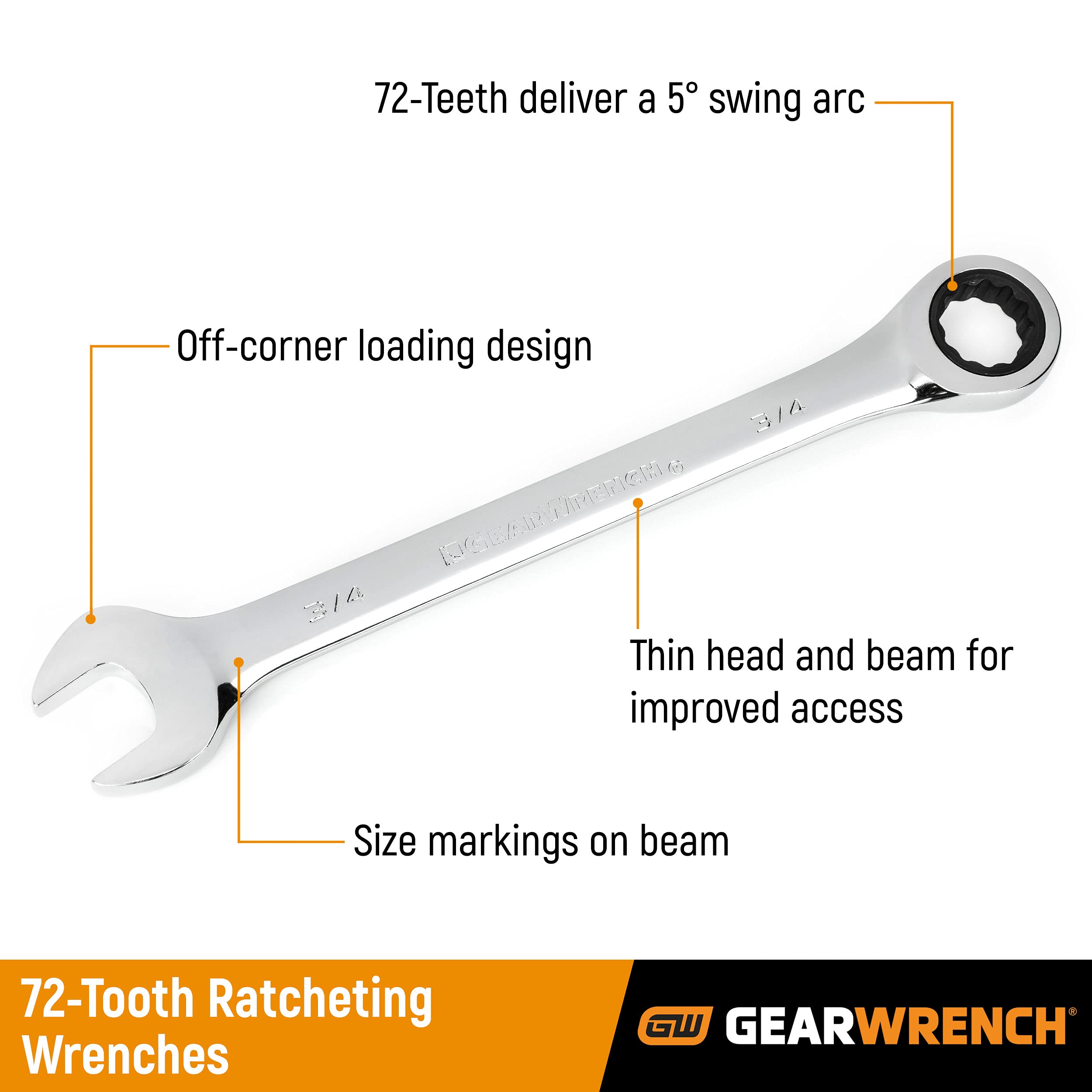 Foto 3 pulgar | Llave Combinada De Trinquete Gearwrench 12 Puntos 1-11/16 - Venta Internacional.