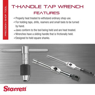 Foto 2 | Llave De Grifo Con Mango En T Starrett 93c, Capacidad 1/4 1/2 Cm, Cuerpo De 9 Cm - Venta Internacional.