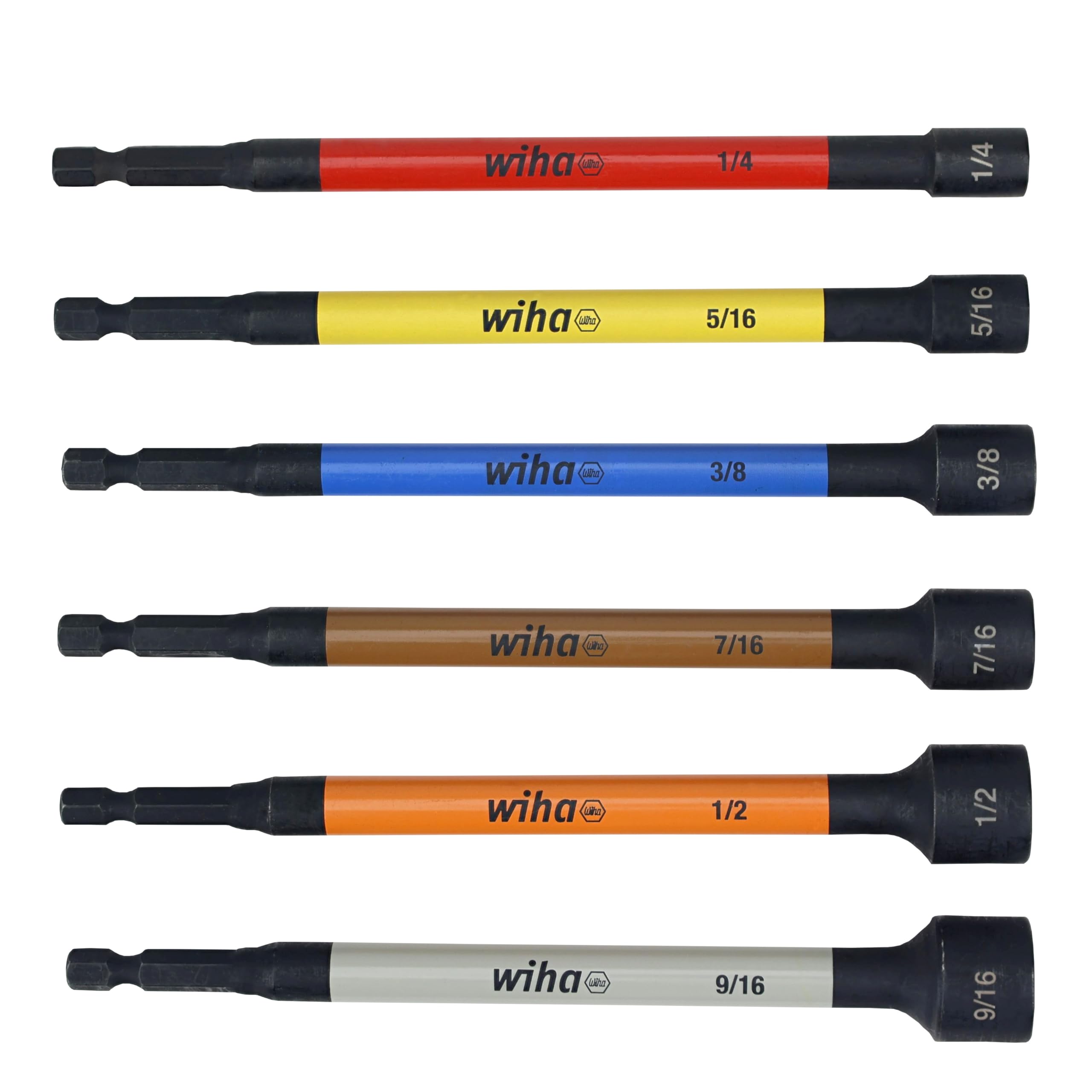 Foto 1 | Nut Setter Wiha 70486 Magnético Codificado Por Colores Sae, 6 Unidades Set - Venta Internacional.