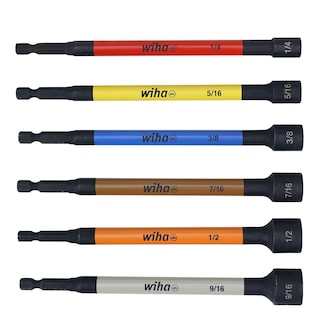 Foto 1 | Nut Setter Wiha 70486 Magnético Codificado Por Colores Sae, 6 Unidades Set - Venta Internacional.
