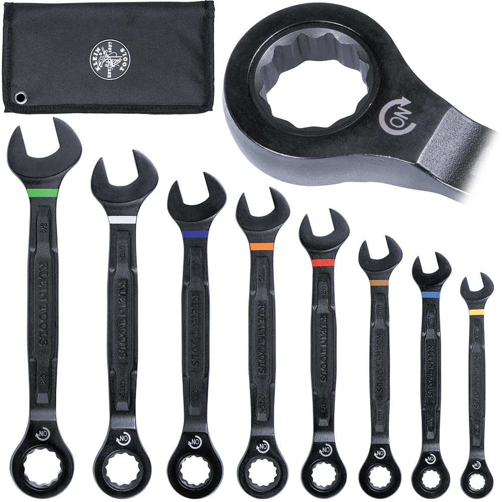 Foto 2 pulgar | Juego De Llaves Combinadas Con Trinquete Klein Tools 69408g, 8 Piezas, Sae - Venta Internacional.